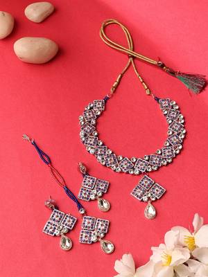 Brass Multi-Color Jewelry Set - A Symphony of Elegance 3