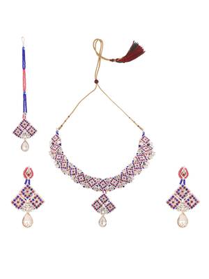 Brass Multi-Color Jewelry Set - A Symphony of Elegance 4