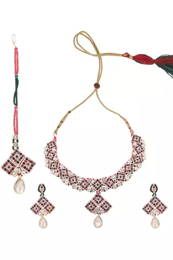 Brass Multi-Color Jewelry Set - A Vibrant Symphony