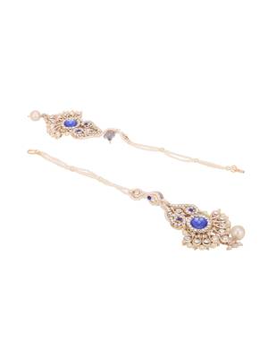 Brass Blue Jewelry Set - Elegance in Serene Blue Hues 6