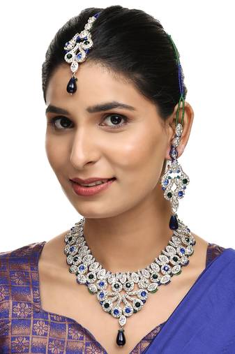 Brass Multi-Color Jewelry Set - A Vibrant Symphony of Elegance