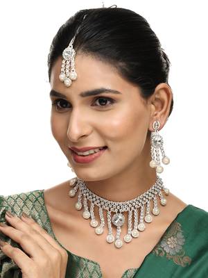Top Choice: Brass White Jewelry Set - Elegance in Every Detail 1