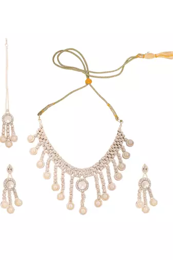 Top Choice: Brass White Jewelry Set - Elegance in Every Detail