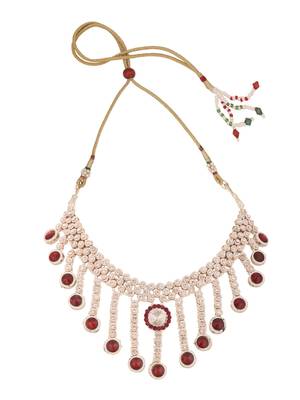 Brass Maroon Jewelry Set - Timeless Elegance in Rich Maroon 4
