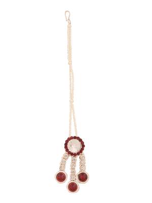 Brass Maroon Jewelry Set - Timeless Elegance in Rich Maroon 5