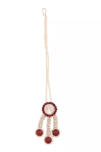Brass Maroon Jewelry Set - Timeless Elegance in Rich Maroon
