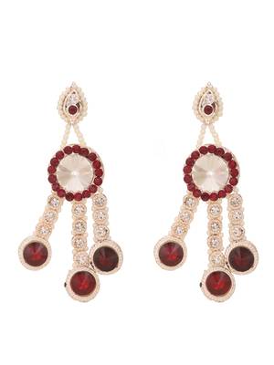 Brass Maroon Jewelry Set - Timeless Elegance in Rich Maroon 6
