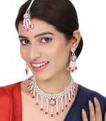 Brass Pink Jewelry Set - Timeless Elegance in Blushing Pink