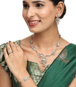 Brass White Jewelry Set - Timeless Adornments in Pure White