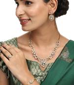 Pure Elegance: Brass White Jewelry Set