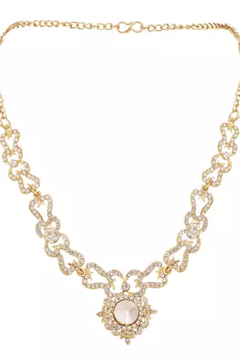 Pure Elegance: Brass White Jewelry Set