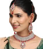 Brass Red Jewelry Set - Timeless Elegance in Shades of Red