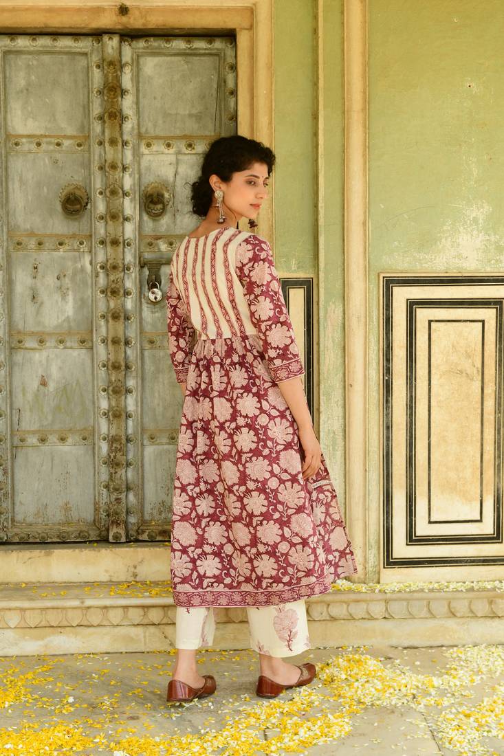 Aaravi maroon suit set