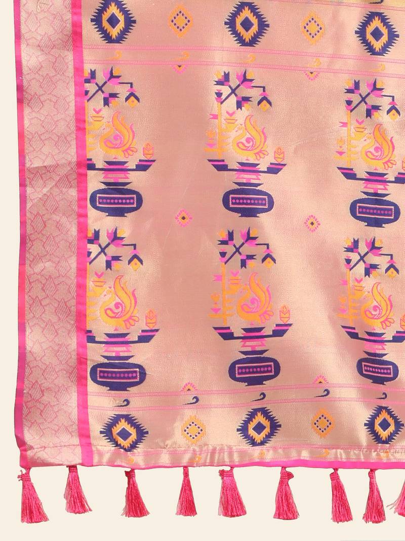 Just Fashion  Art Silk And  Kalamkari Sarees With Blouse Attached