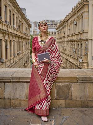 Red patola silk saree for wedding  1