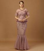 Dusty Pink Peplum Skirt Set