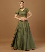 Moss Green Lehenga Set