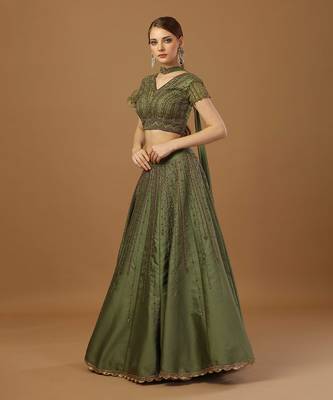 Moss Green Lehenga Set 2
