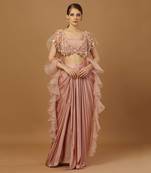 Blush pink dhoti set