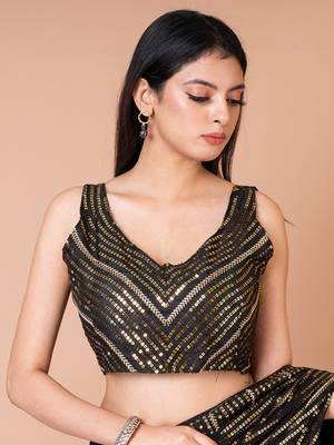 Georgette Designer Embllished Sequins Saree 5
