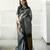 BLACK WOVEN KANJIVARAM SILK SAREE WITH BLOUSE PIECE