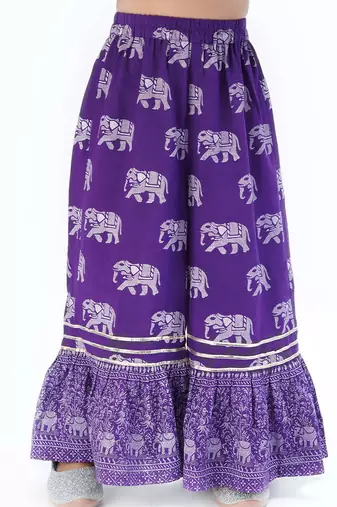 Trunk tales girls purple kurta with pant