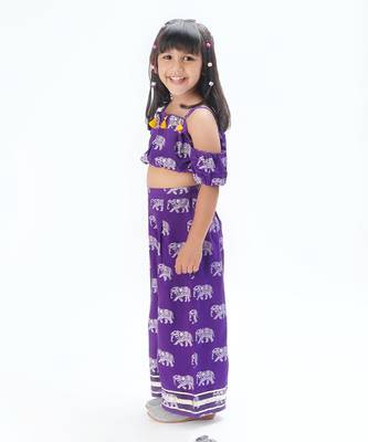 Trunk tales girls purple co-ord set 2
