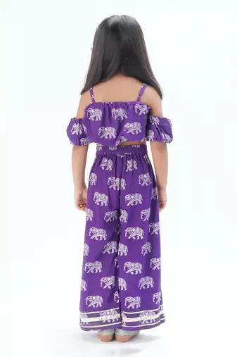 Trunk tales girls purple co-ord set