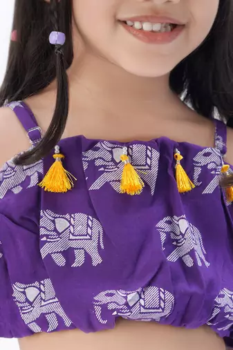 Trunk tales girls purple co-ord set