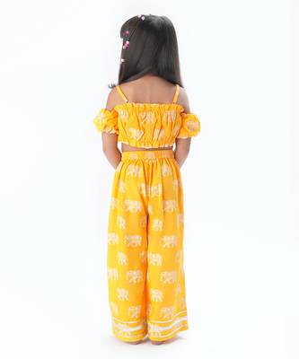 Trunk tales girls yellow co-ord set 3