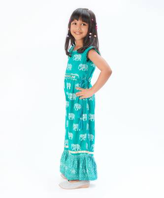 Trunk tales girls green jumpsuit 2