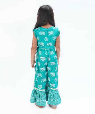 Trunk tales girls green jumpsuit 3