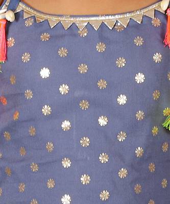 Fusion fair girls blue crop top with dhoti 5