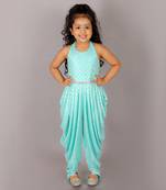 Fusion fair girls blue dhoti jumpsuit