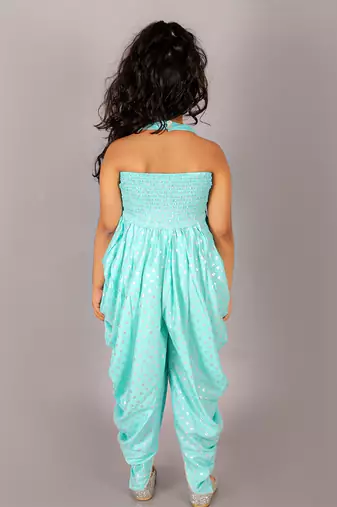 Fusion fair girls blue dhoti jumpsuit