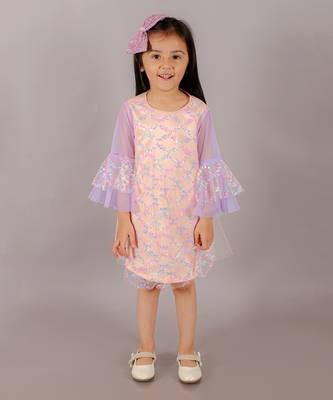 Razzle dazzle girls pink sequins party dress 1
