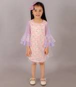 Razzle dazzle girls pink sequins party dress