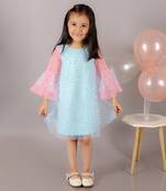 Razzle dazzle girls blue sequins party dress