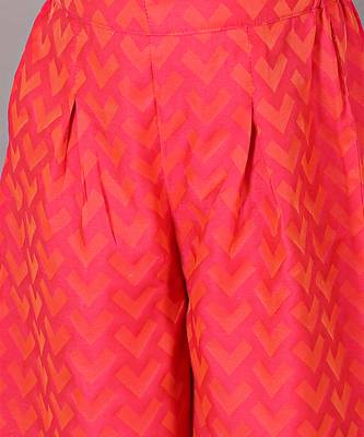Folklore girls pink and red crop top with pant 5