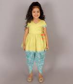 Folklore girls yellow kurta with dhoti