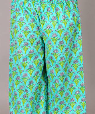 Folklore girls green crop top with pant 5