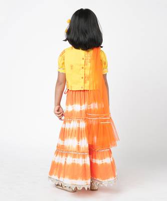 Khoochi poochi girls yellow lehanga choli set 2