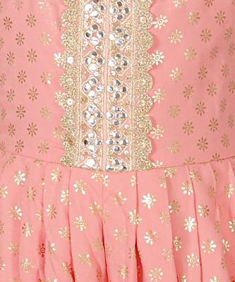 Fusion fair girls peach dhoti jumpsuit 4