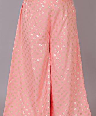 Fusion fair girls peach crop top with palazzo 4