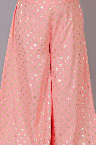 Fusion fair girls peach crop top with palazzo
