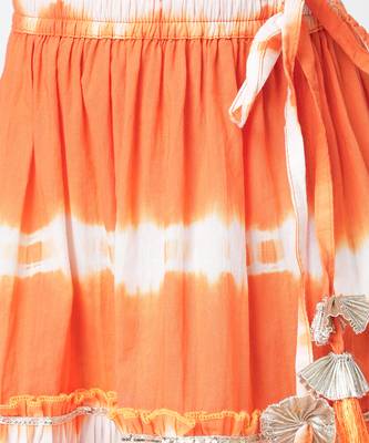 Khoochi poochi girls yellow lehanga choli set 5