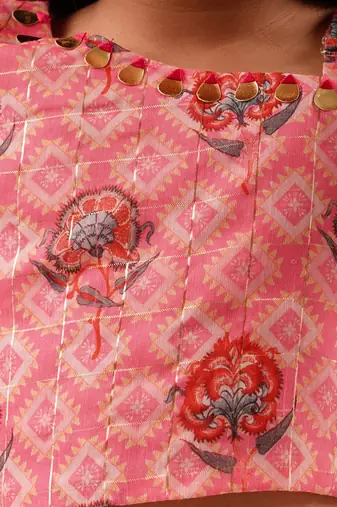 Raangoli girls pink lehanga with choli