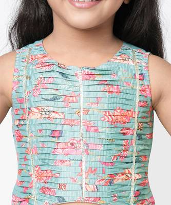 Golden weaves girls blue co-ord set 4