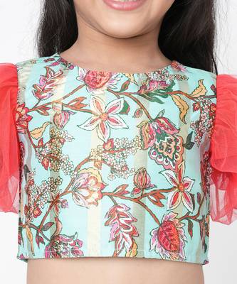 Golden weaves girls blue co-ord set 4