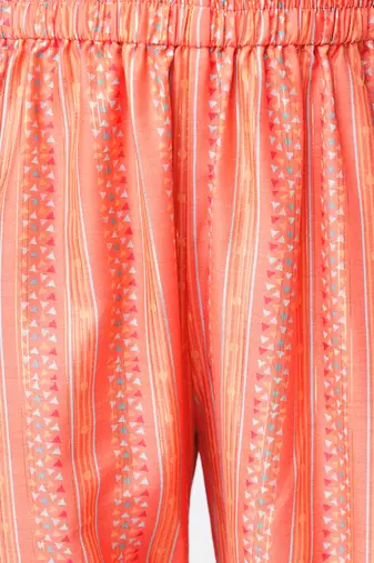 Golden weaves girls orange co-ord set